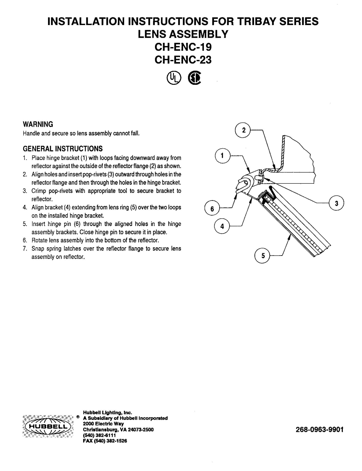 Hubbell lighting CH-ENC-19, CH-ENC-23 User Manual