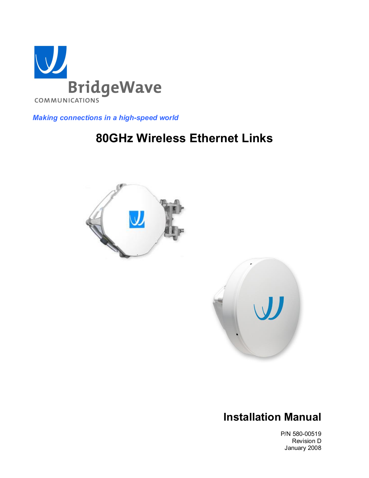 BridgeWave AR80 User Manual - ManualMachine.com