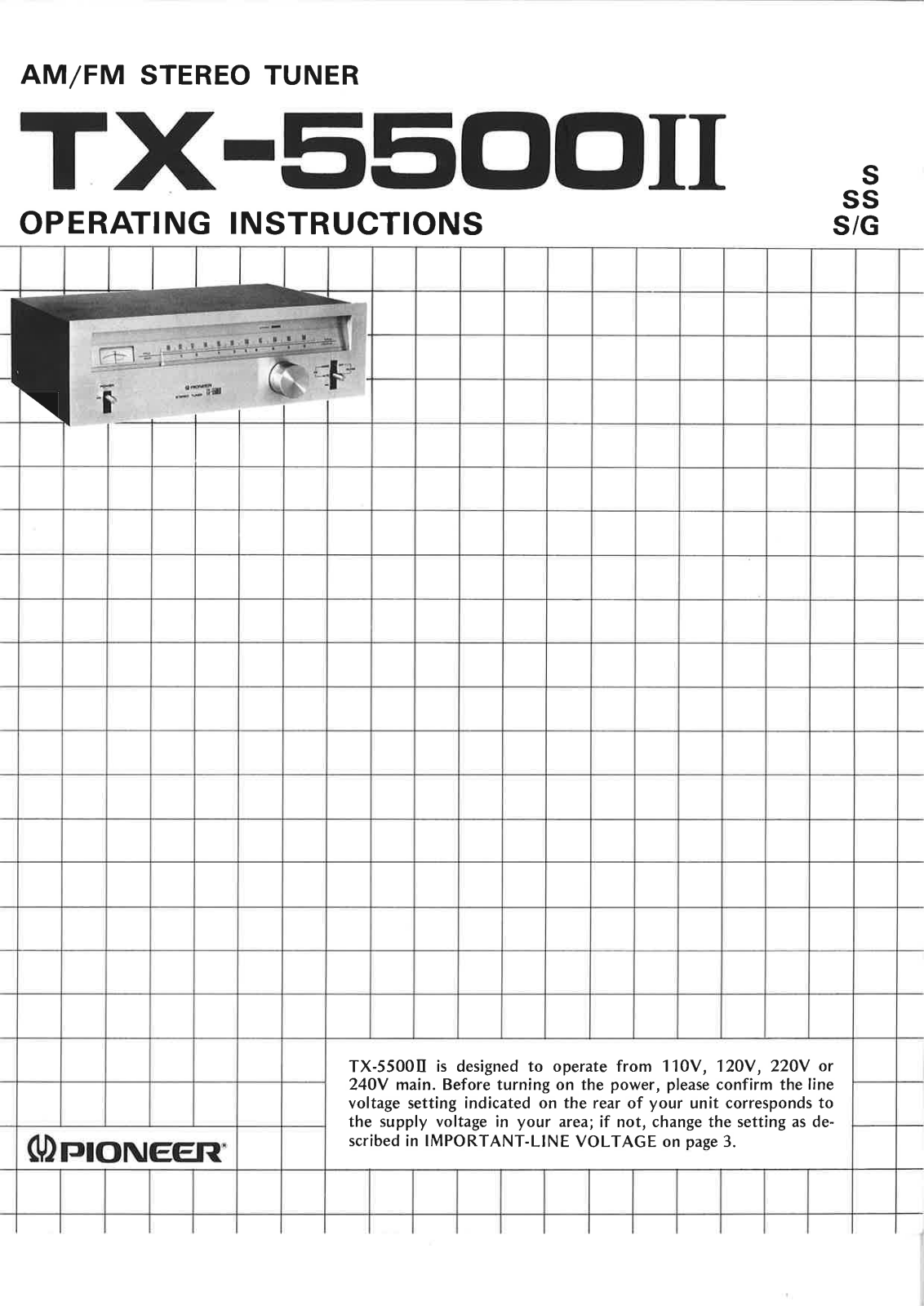 Pioneer TX-5500-II Owners Manual