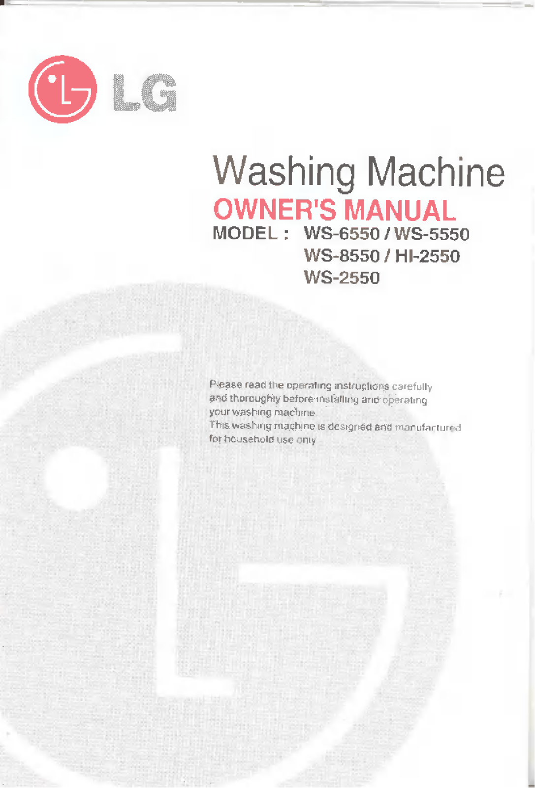 LG WS-5550 Owner's Manual