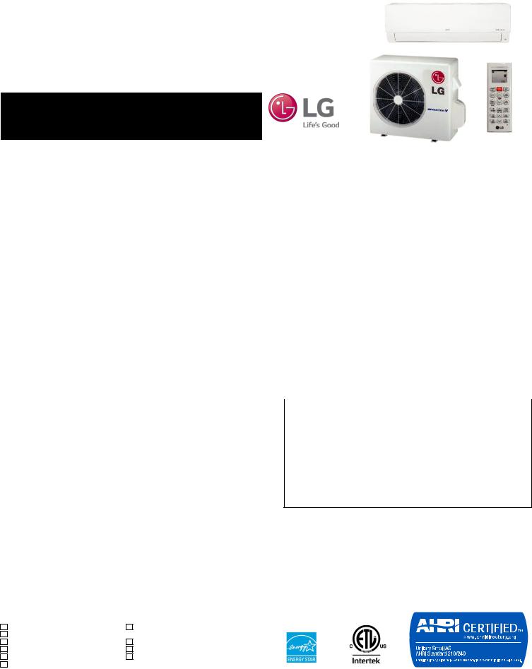 LG LSU180HSV5 User Manual