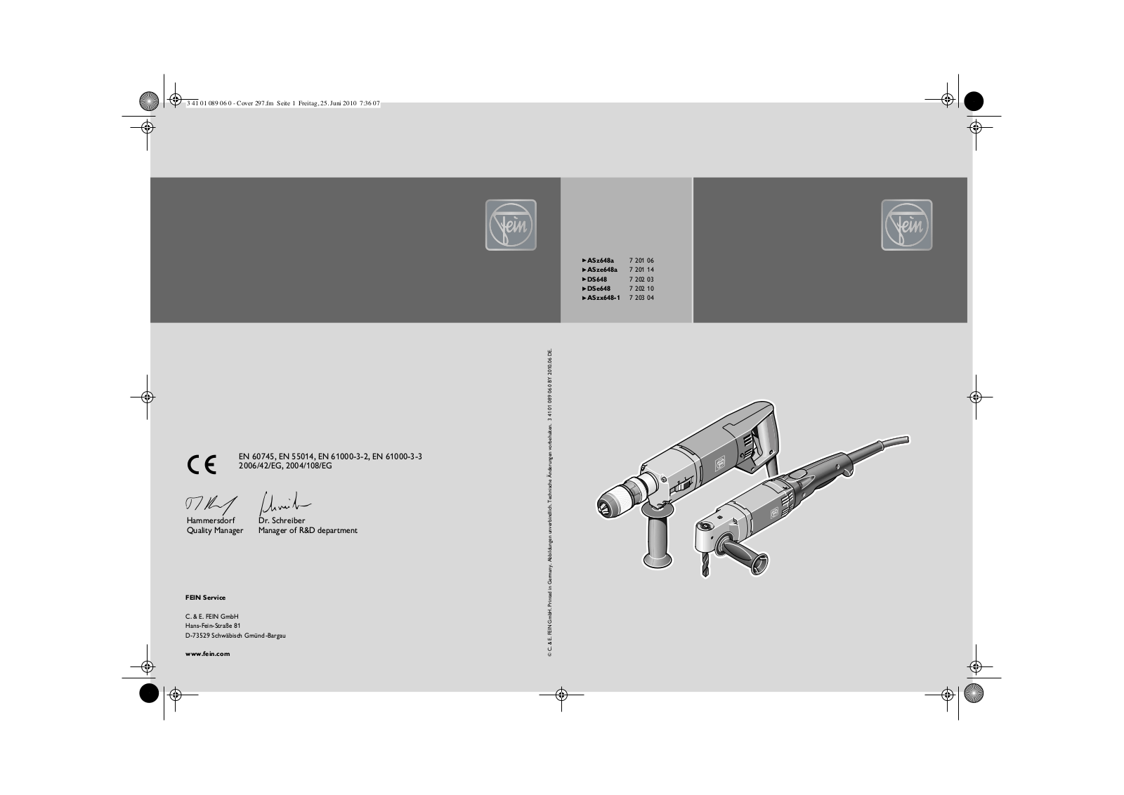 Fein ASzx-648-1 User Manual