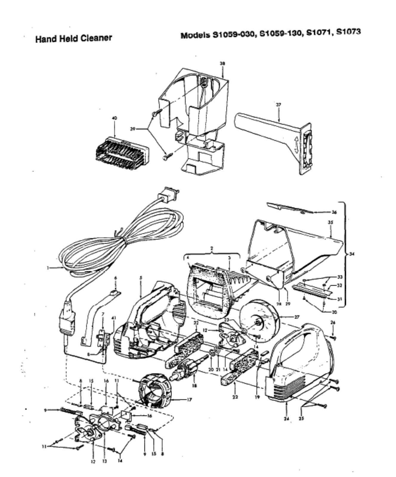 Hoover S1059-130, S1059-030, S1073 Owner's Manual