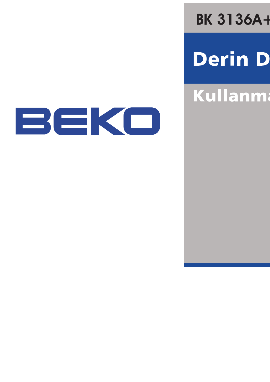Beko BK 3136A+ User manual