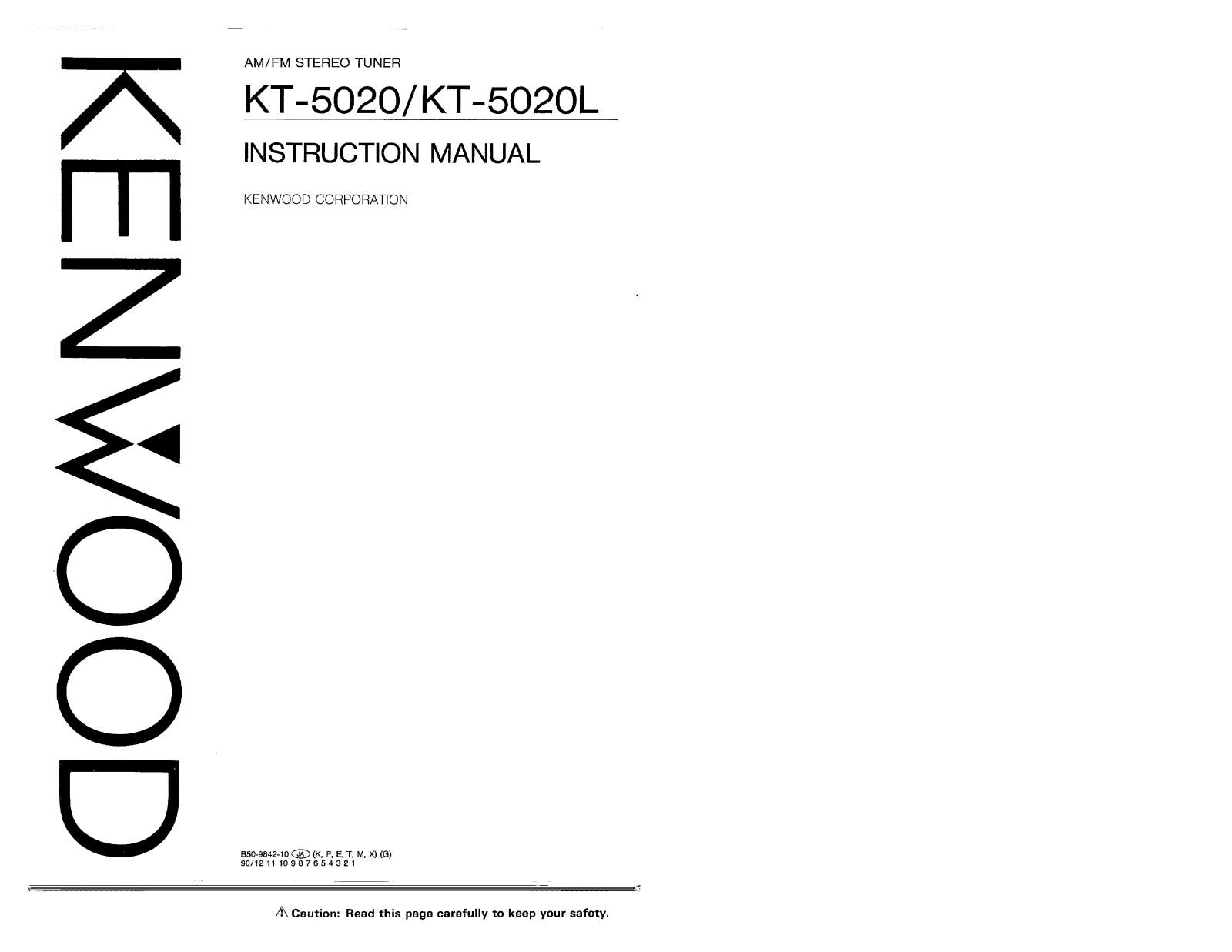 Kenwood KT-5020L User Manual