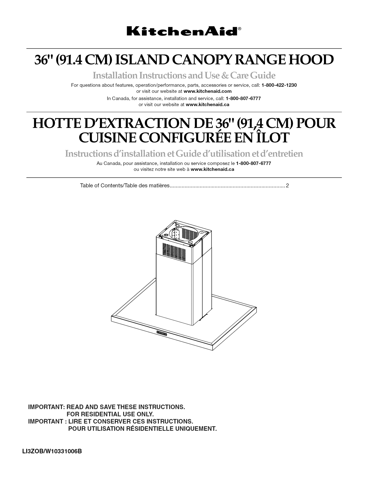 KitchenAid KXI2536YSS1, KXI2536YSS0 Owner’s Manual