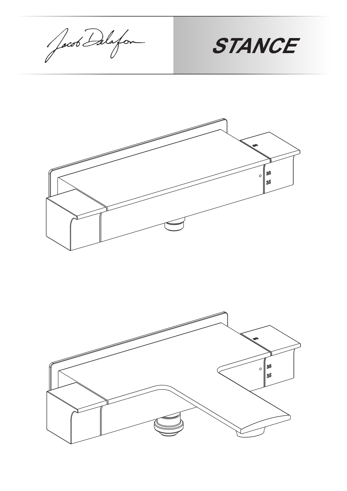 Jacob Delafon STANCE E9104-CP, STANCE E9103-CP Assembly guide