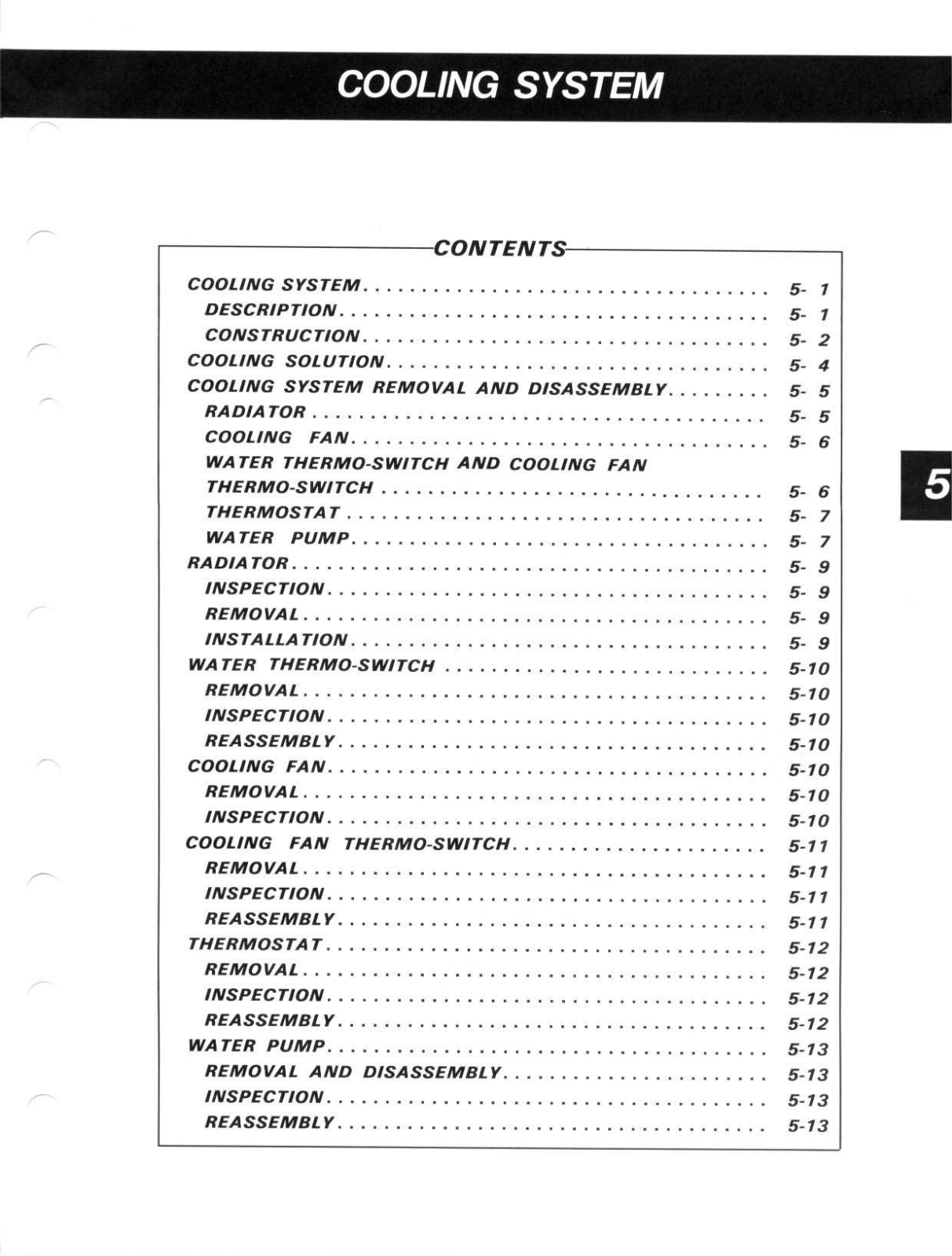 Suzuki GSF400 Service Manual section5