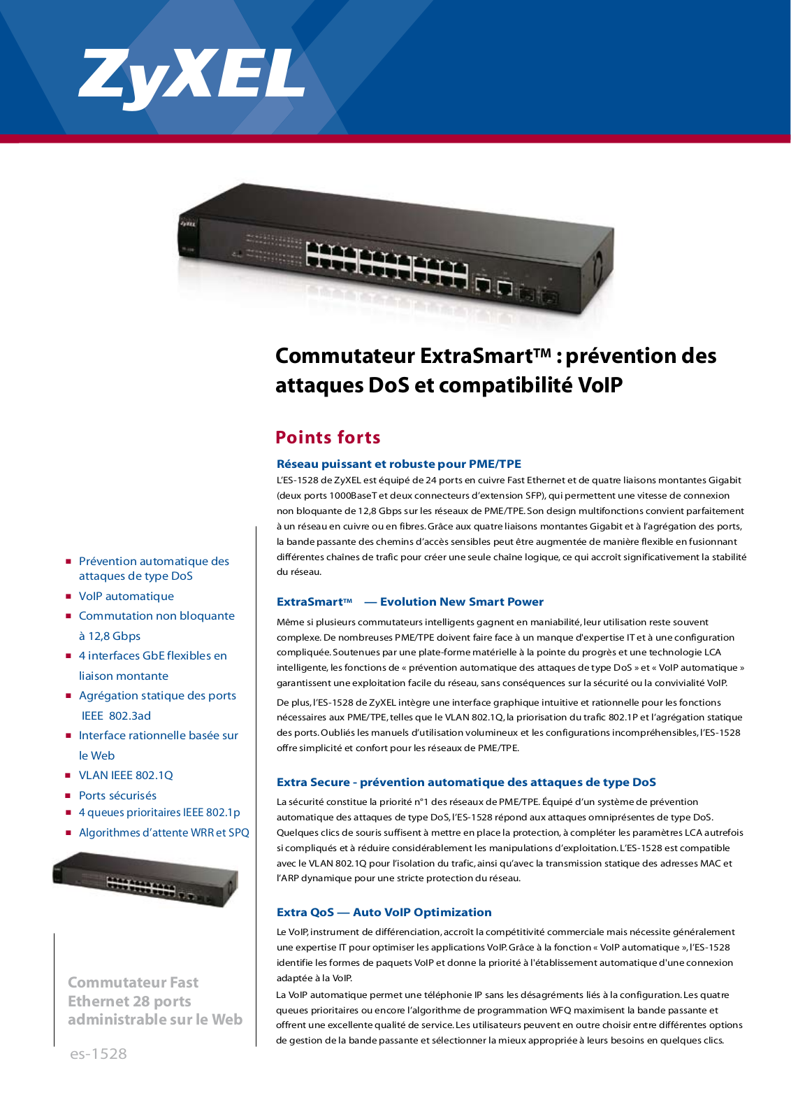 Zyxel ES-1528 BROCHURE