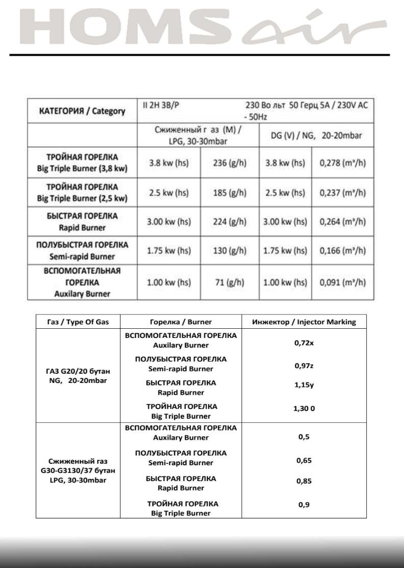 HOMSAir HGE433GBK, HGE433GWH, HGE433BK, HGE433WH, HGG433WH User Manual