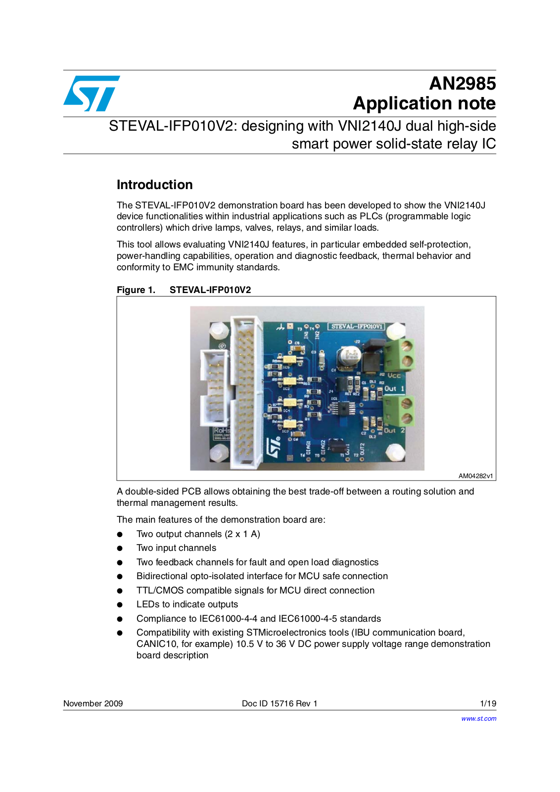 ST AN2985 APPLICATION NOTE