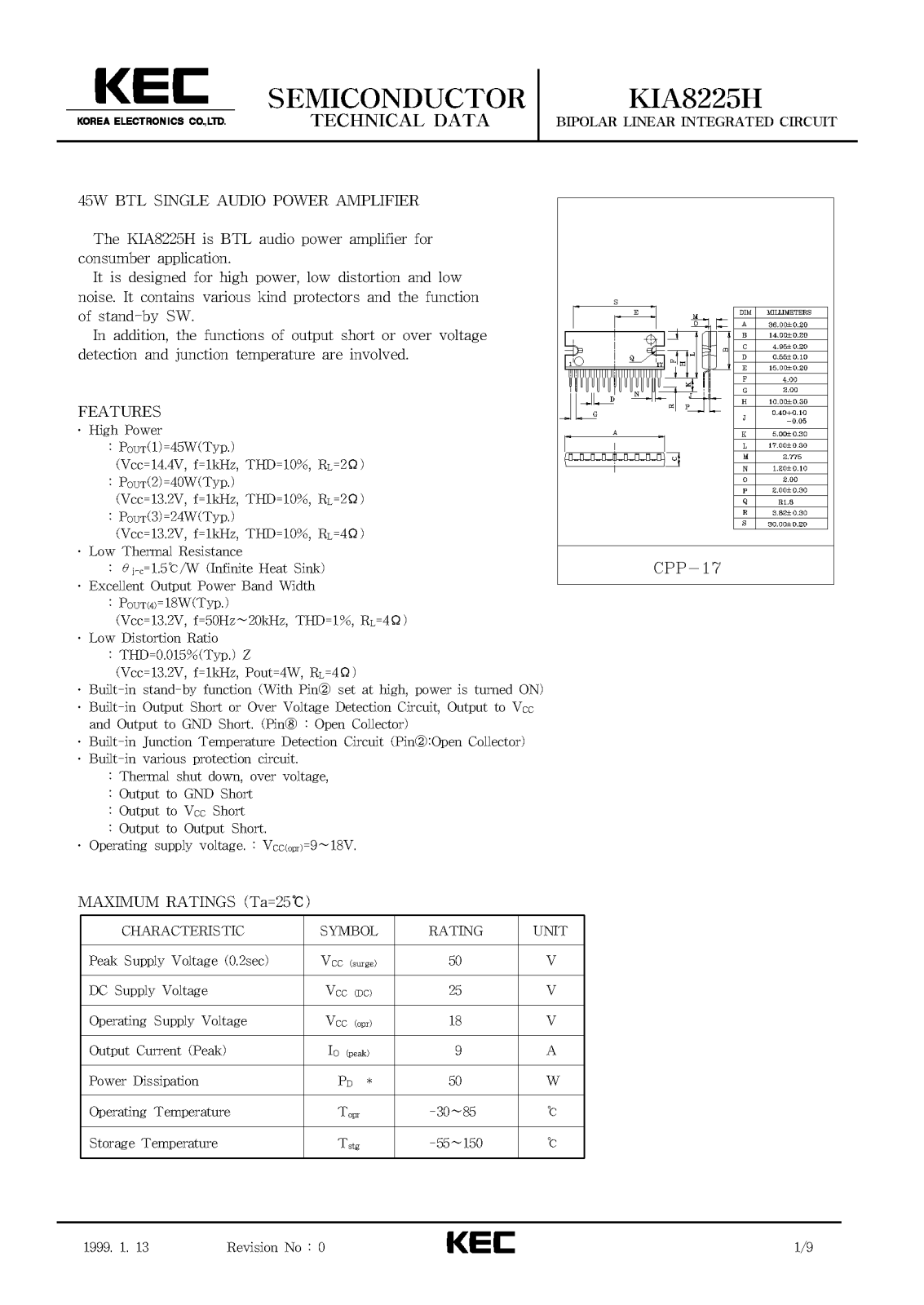 KEC KIA8225H Datasheet