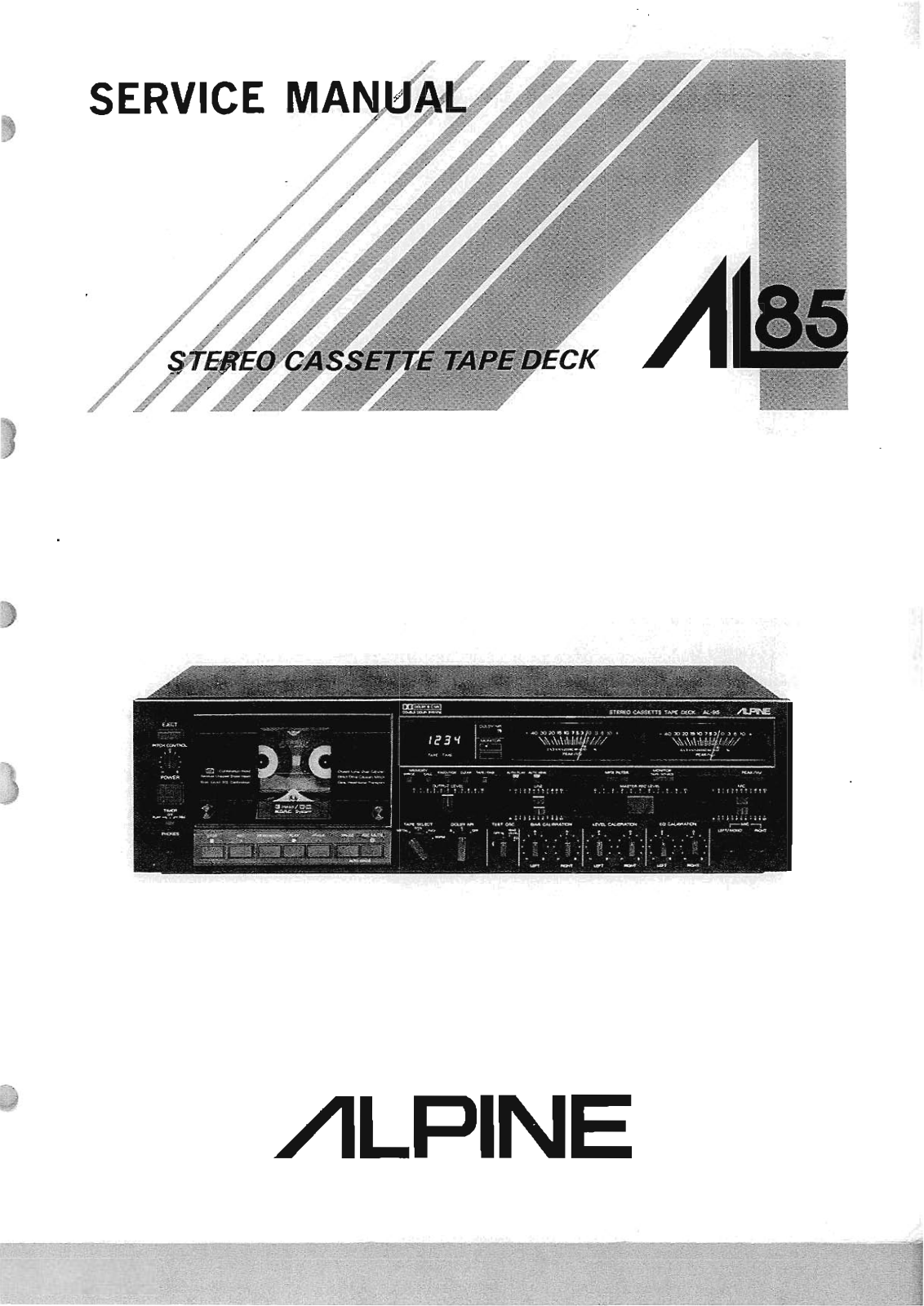 Alpine AL-85 Service Manual