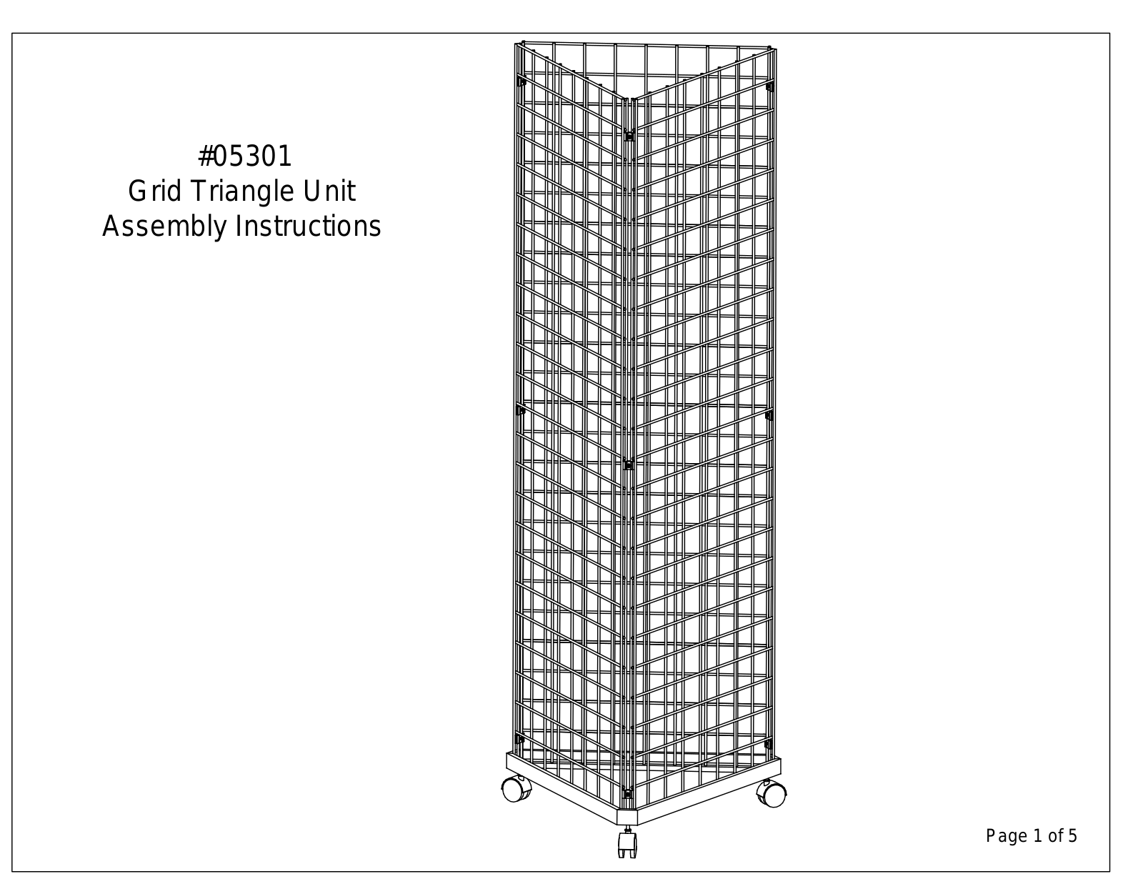 Comfort Company 05301 Assembly Instructions