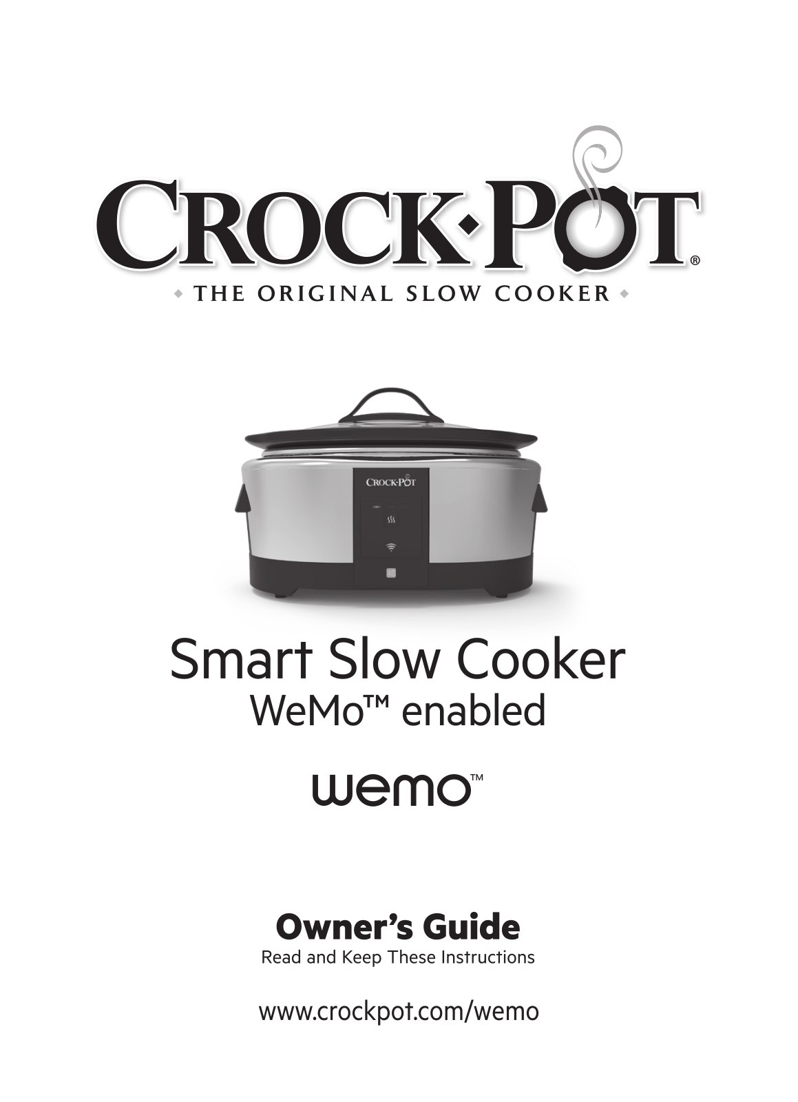 Crock-Pot Smart Slow Cooker Components SCCPWM600-V1 User Manual