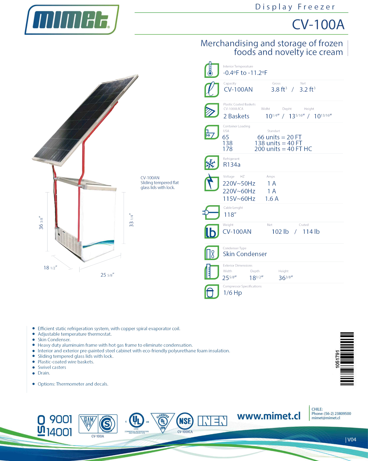 Mimet CV-100A User Manual