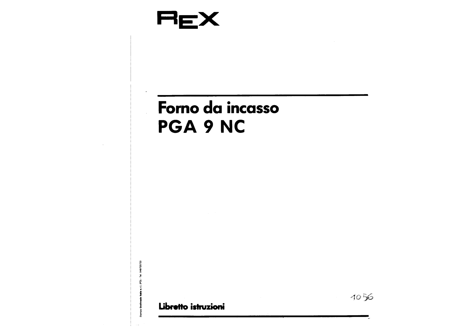 Rex PGA9NC User Manual