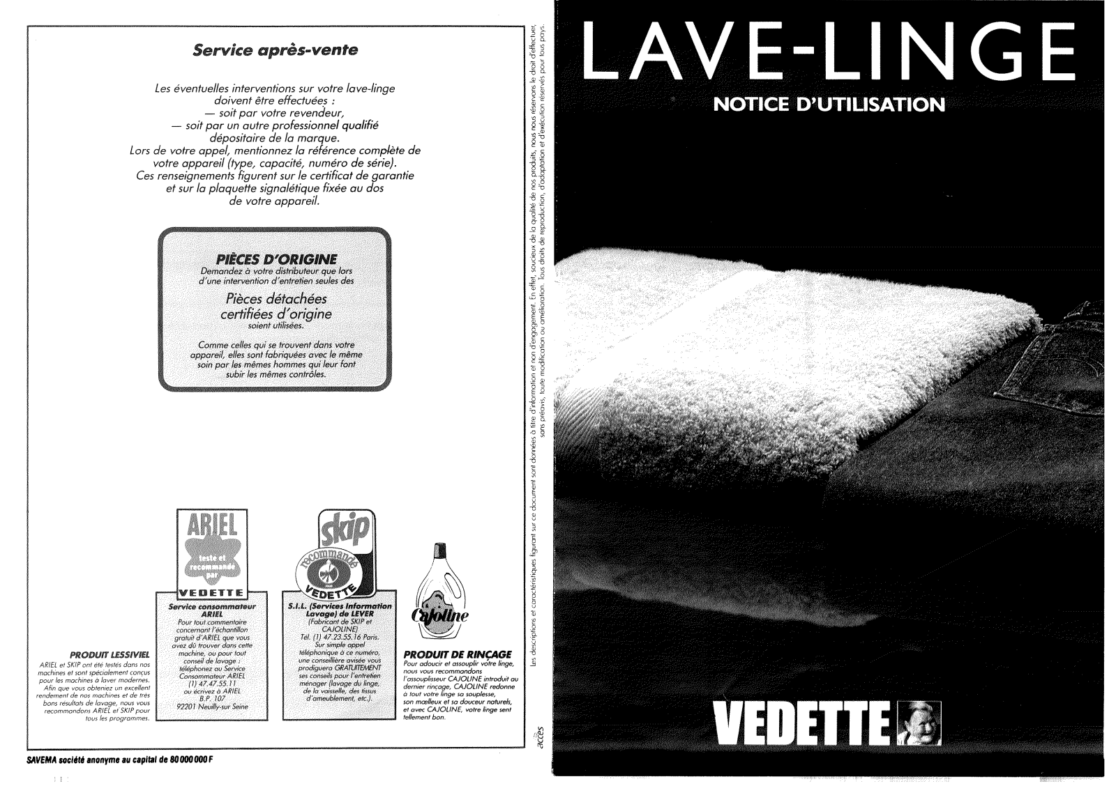 Vedette 5587 User Manual