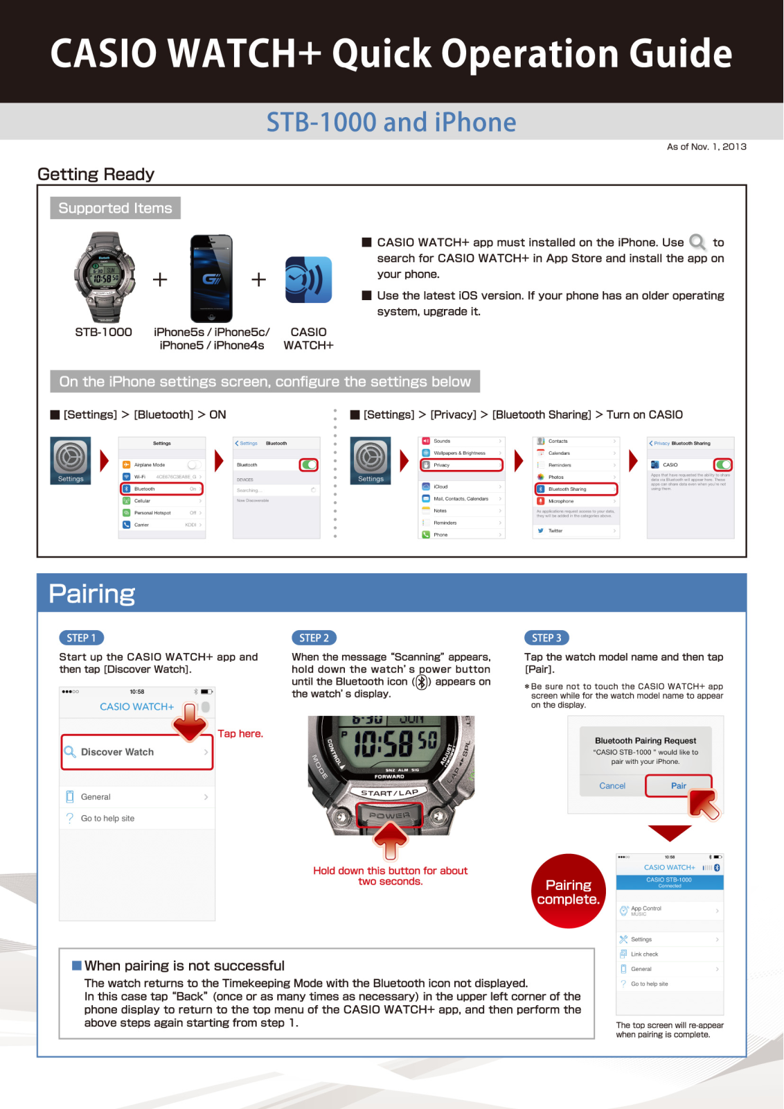 Casio STB-1000 User Manual