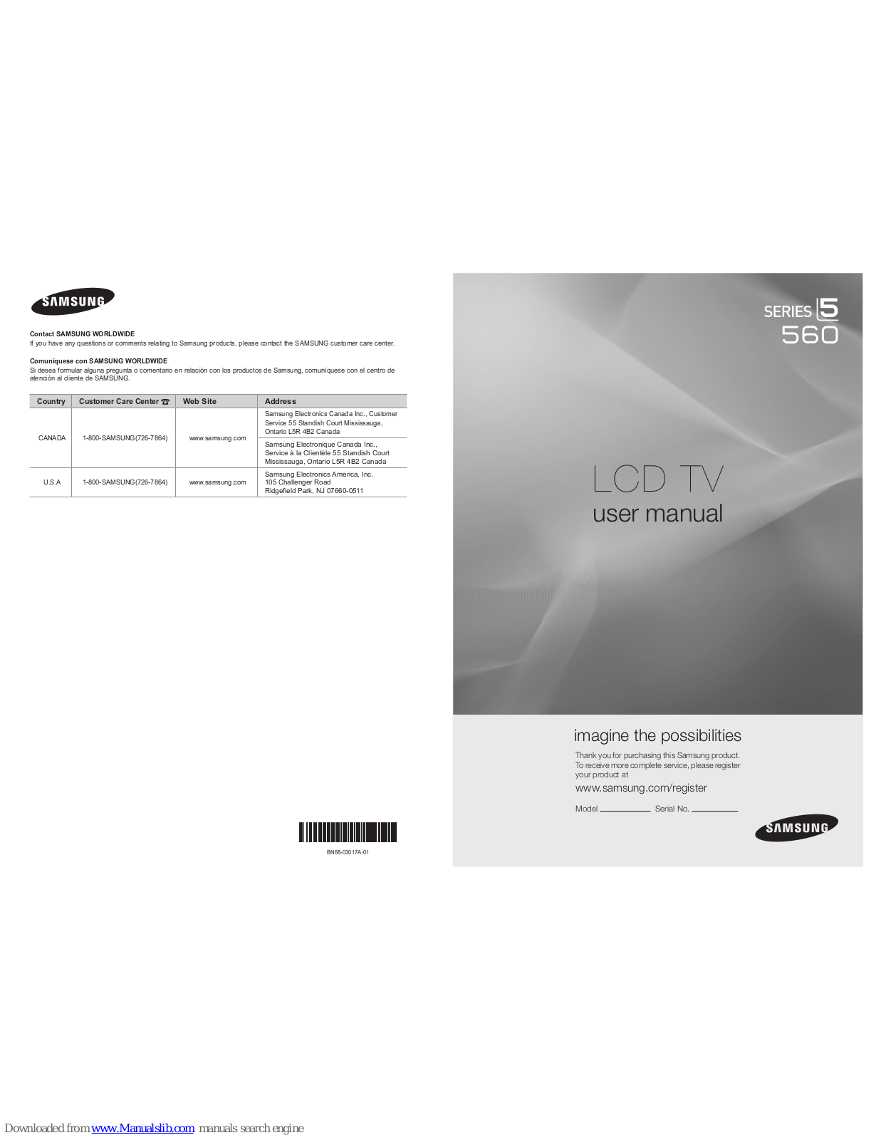 Samsung LN40C560 User Manual