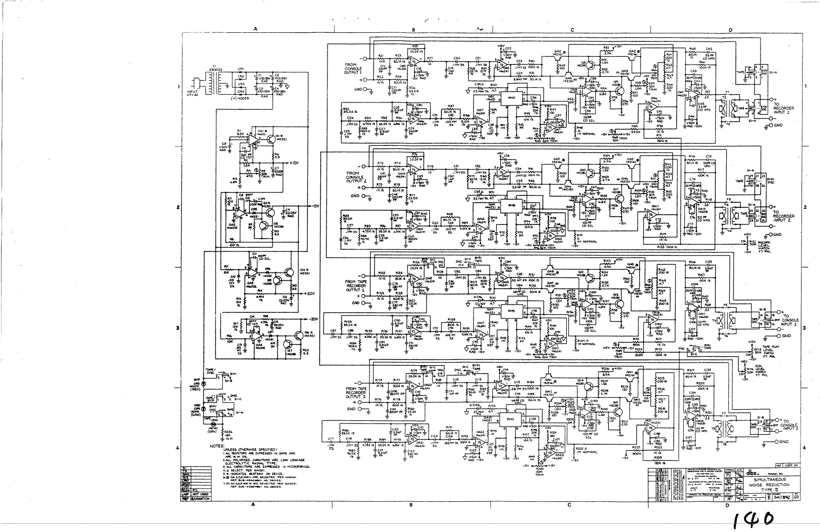 DBX 140 Schematic