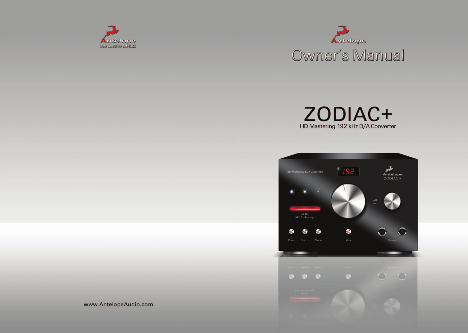 Antelope Audio Zodiac plus Owners manual