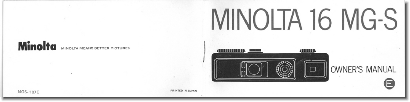MINOLTA 16 MG-S Owner's Manual