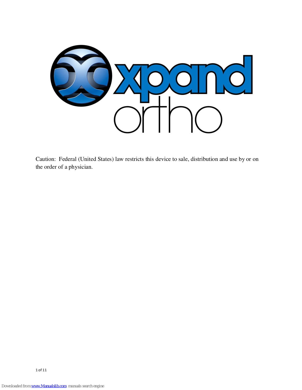 XpandOrtho XO1 User Manual