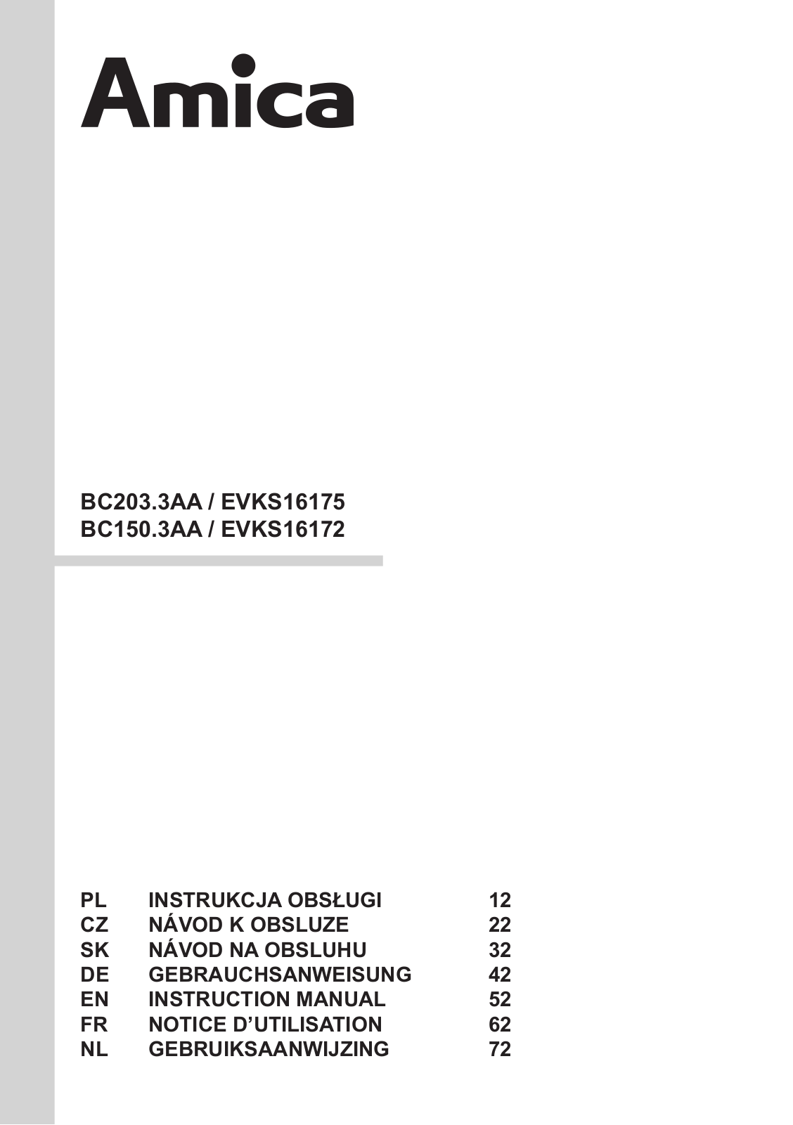 Amica EVKS 16175 User Manual