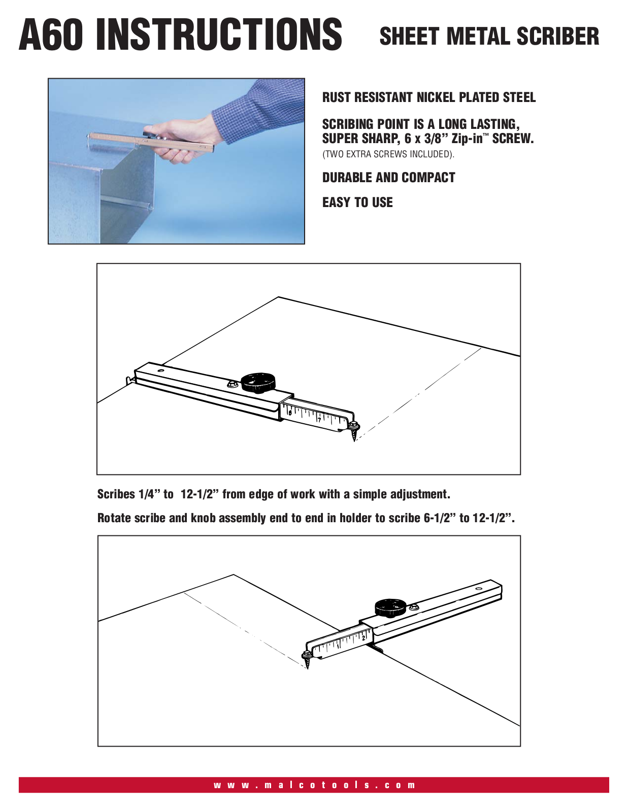 Malco A60 User Manual - ManualMachine.com
