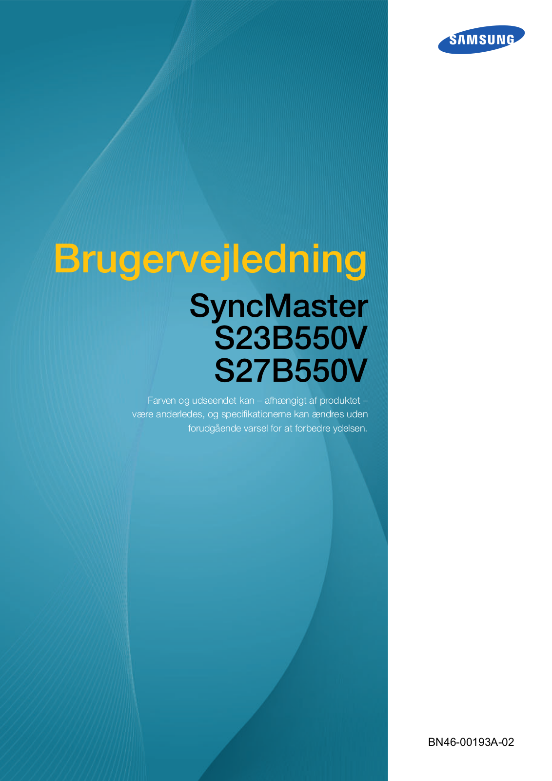 Samsung SyncMaster S27B550V User Manual