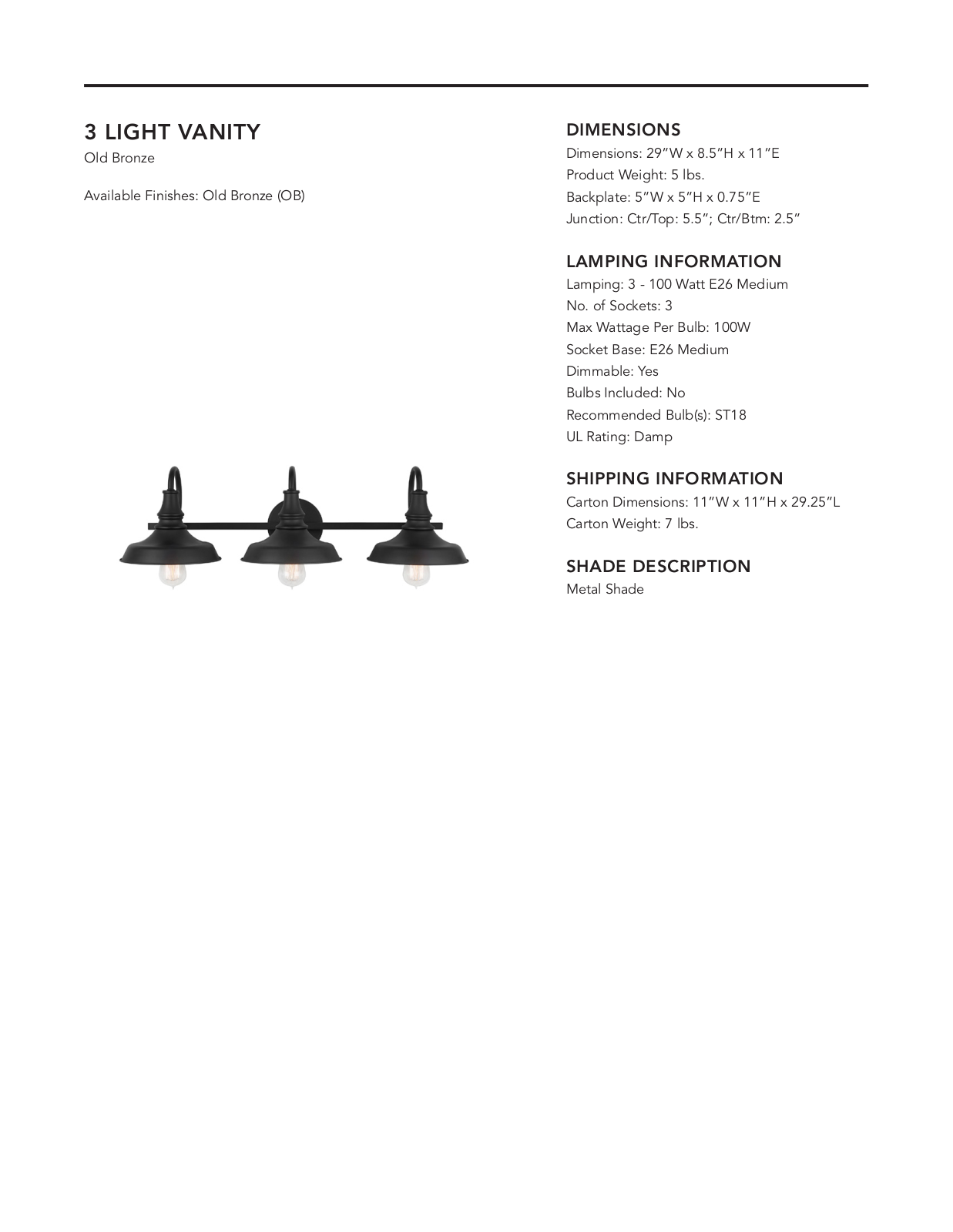 Breakwater Bay W001200331 Specifications - ManualMachine.com