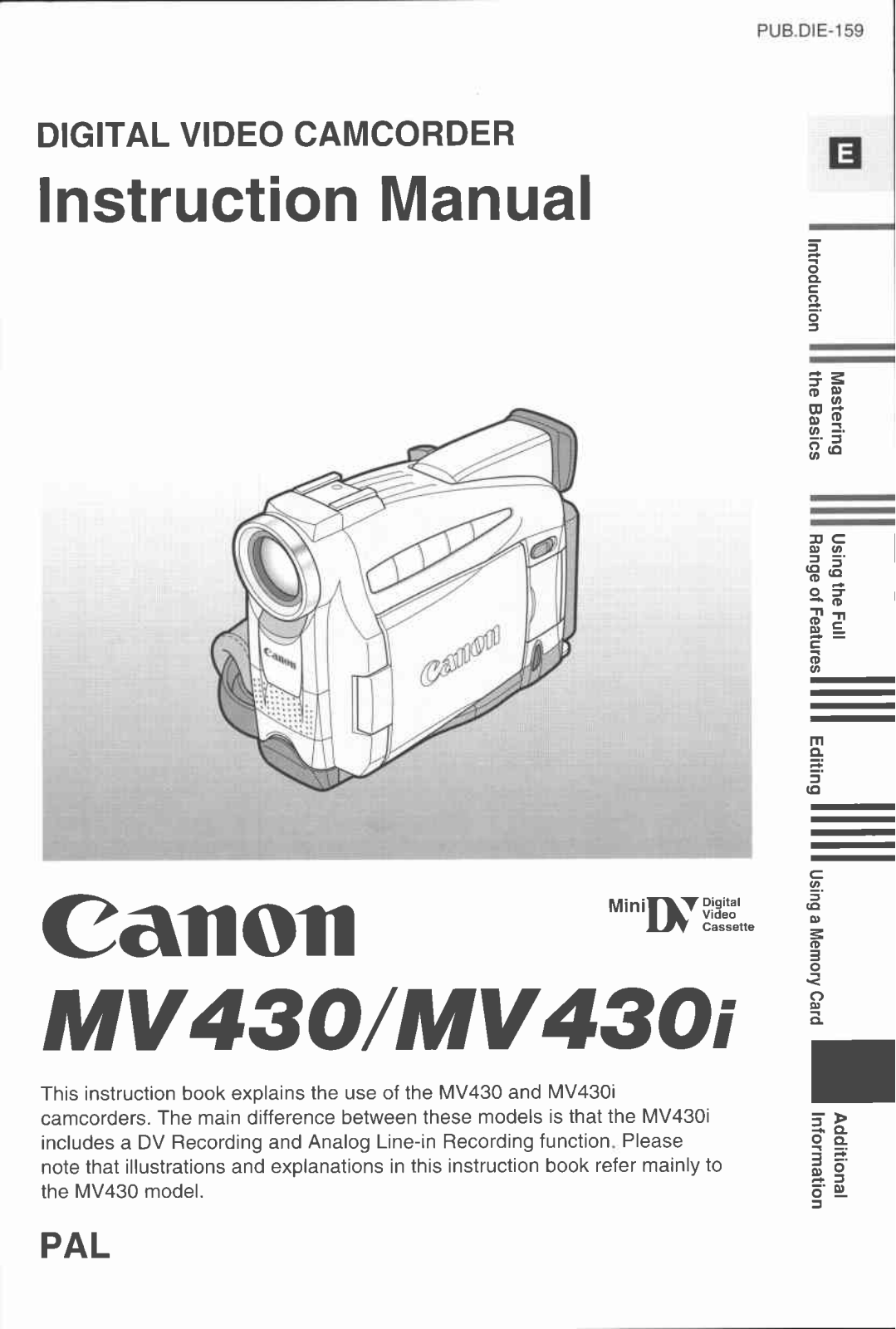 Canon MV430, MV430i User Manual