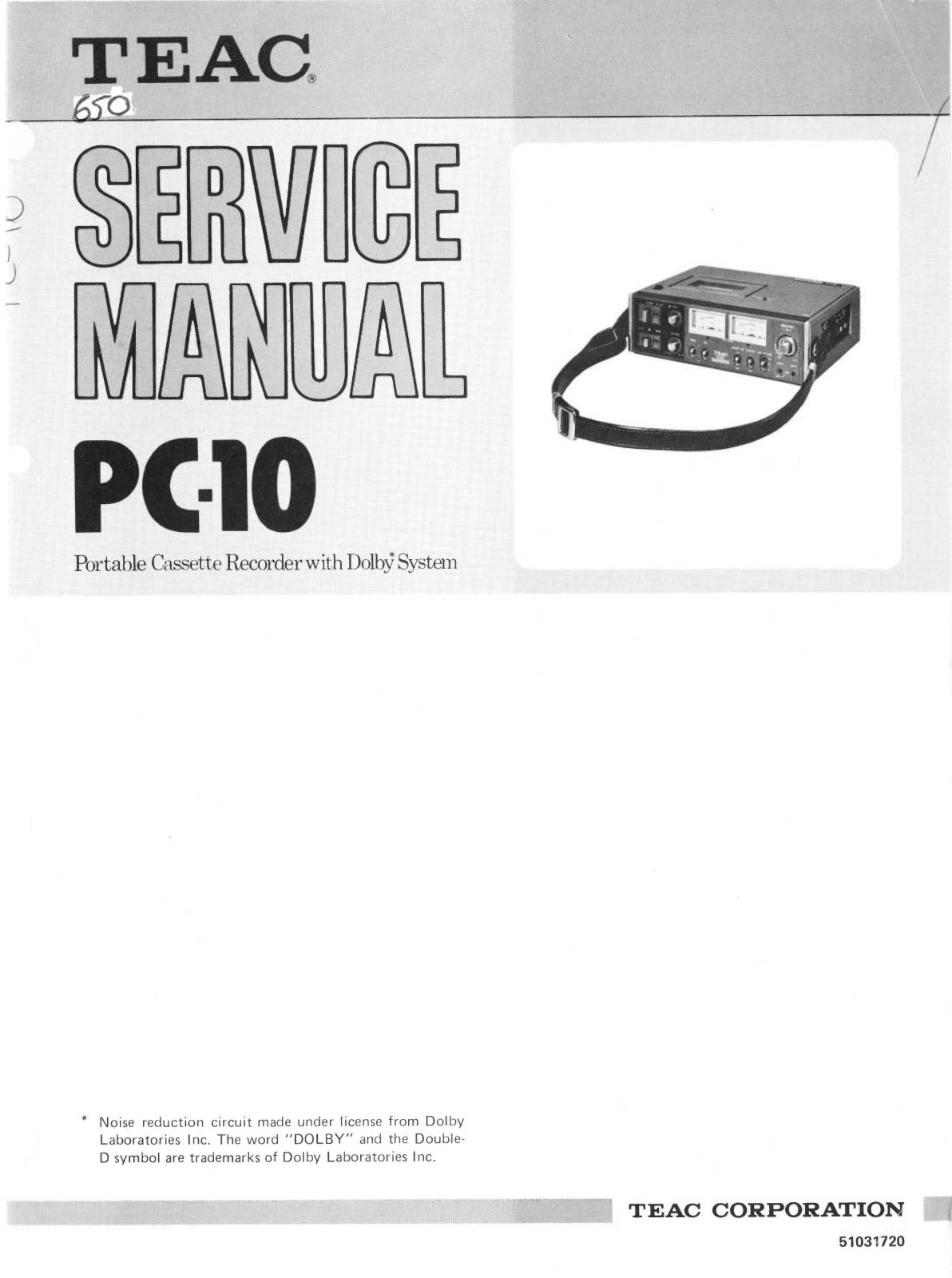 Teac PC-10 Service Manual