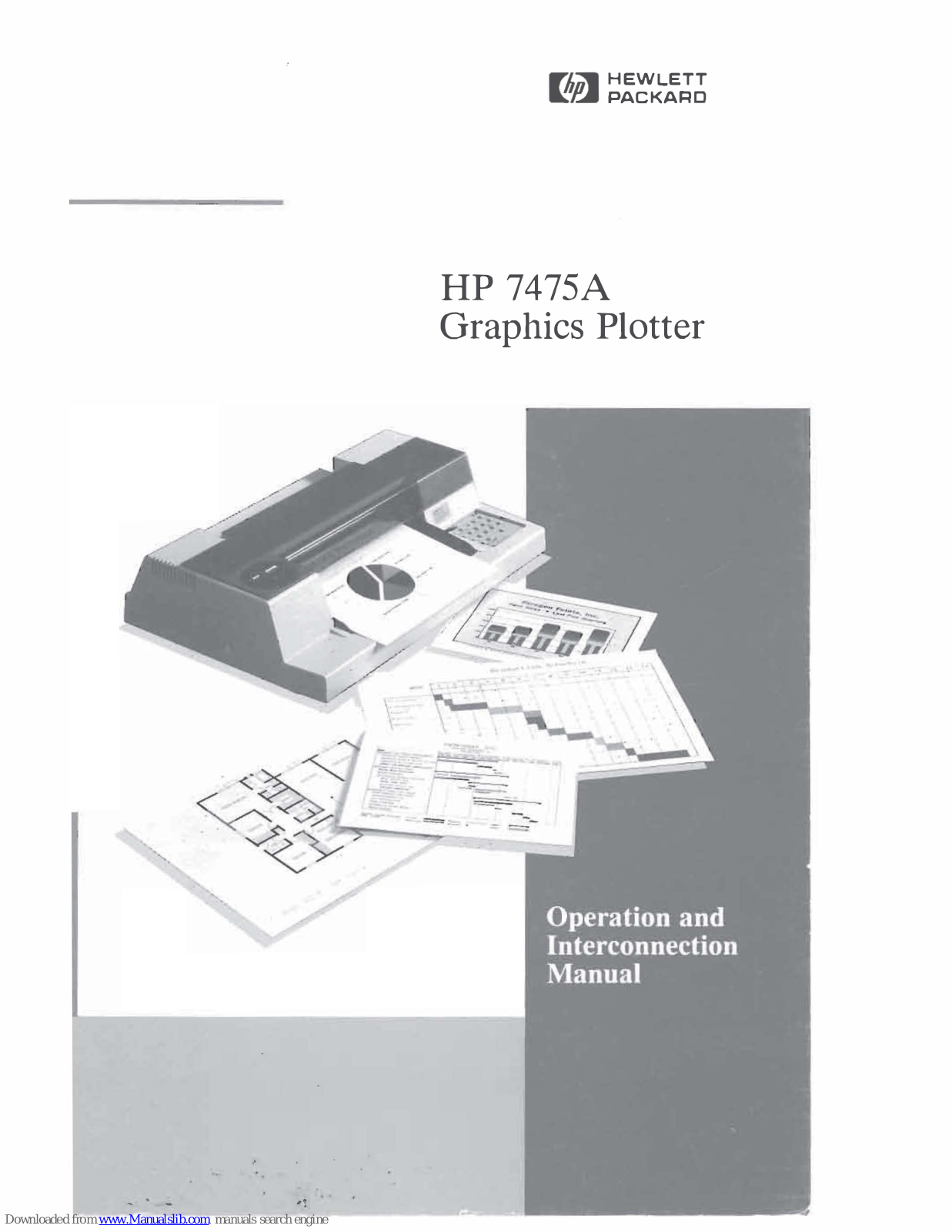 HP 7475a Operation And Interconnection Manual