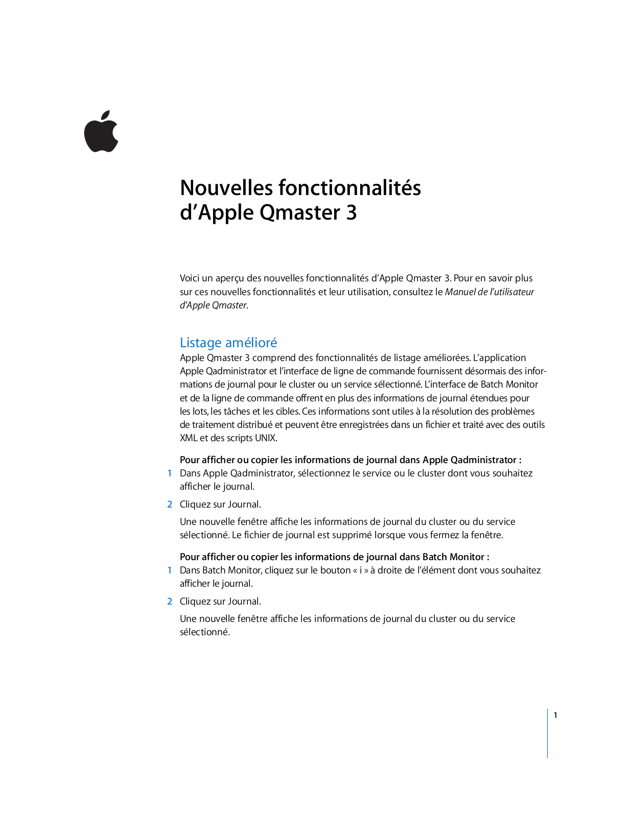 Apple QMASTER 3 Functions Manual