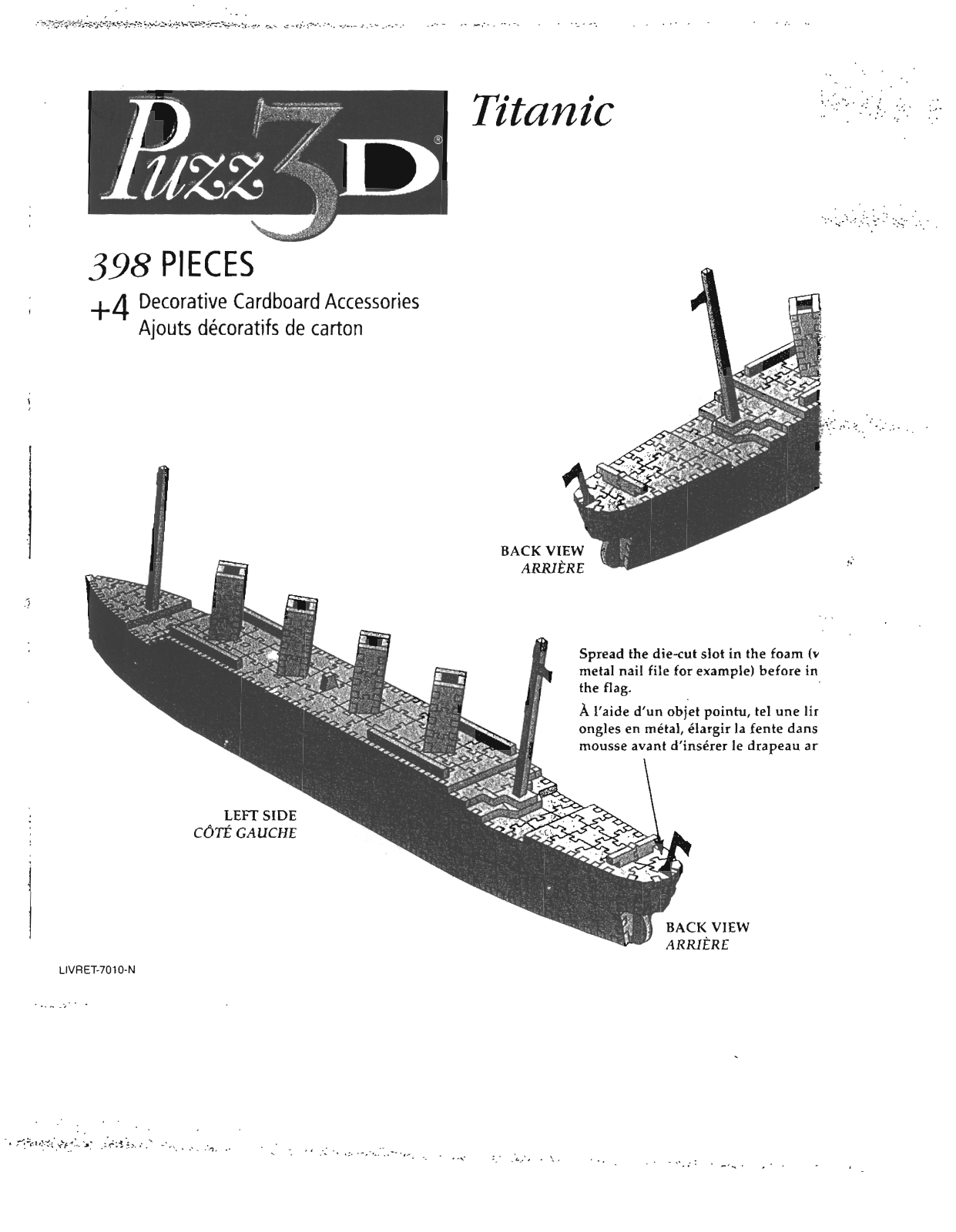 Hasbro PUZZ 3D TITANIC User Manual