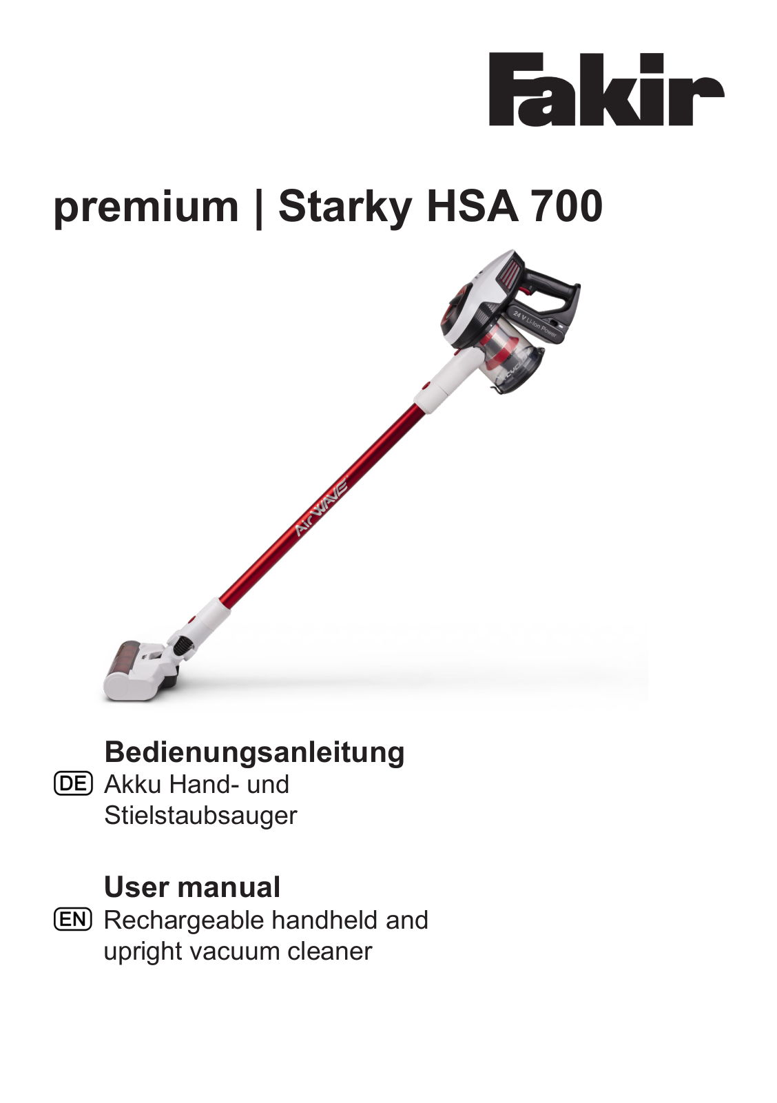 Fakir premium Starky HSA 700 User Manual