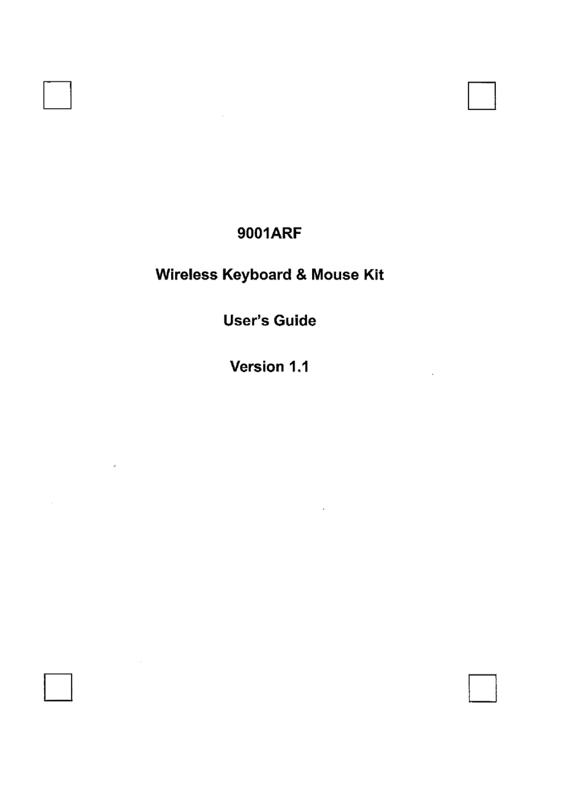 Behavior Tech Computer KB9001ARF User Manual