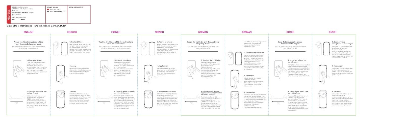 InvisibleShield Glass Elite+ iPhone Xs Max/11 Pro Max User manual