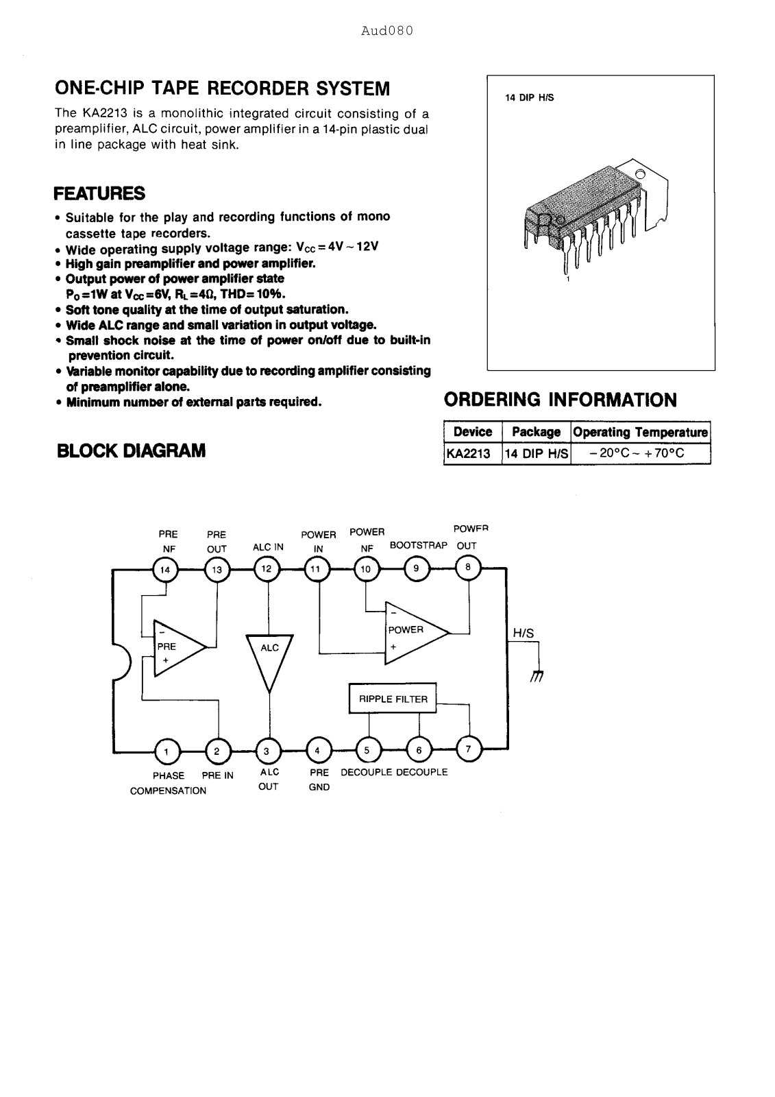 Samsung KA2213 Datasheet