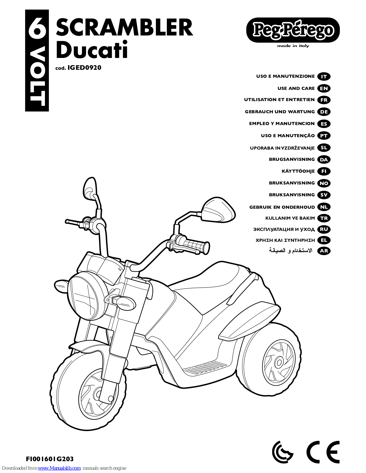 Ducati SCRAMBLER Ducati, IGED0920 Instruction Manual