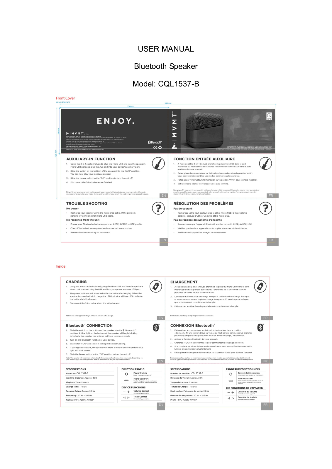 Conquer CQL1537 B User Manual