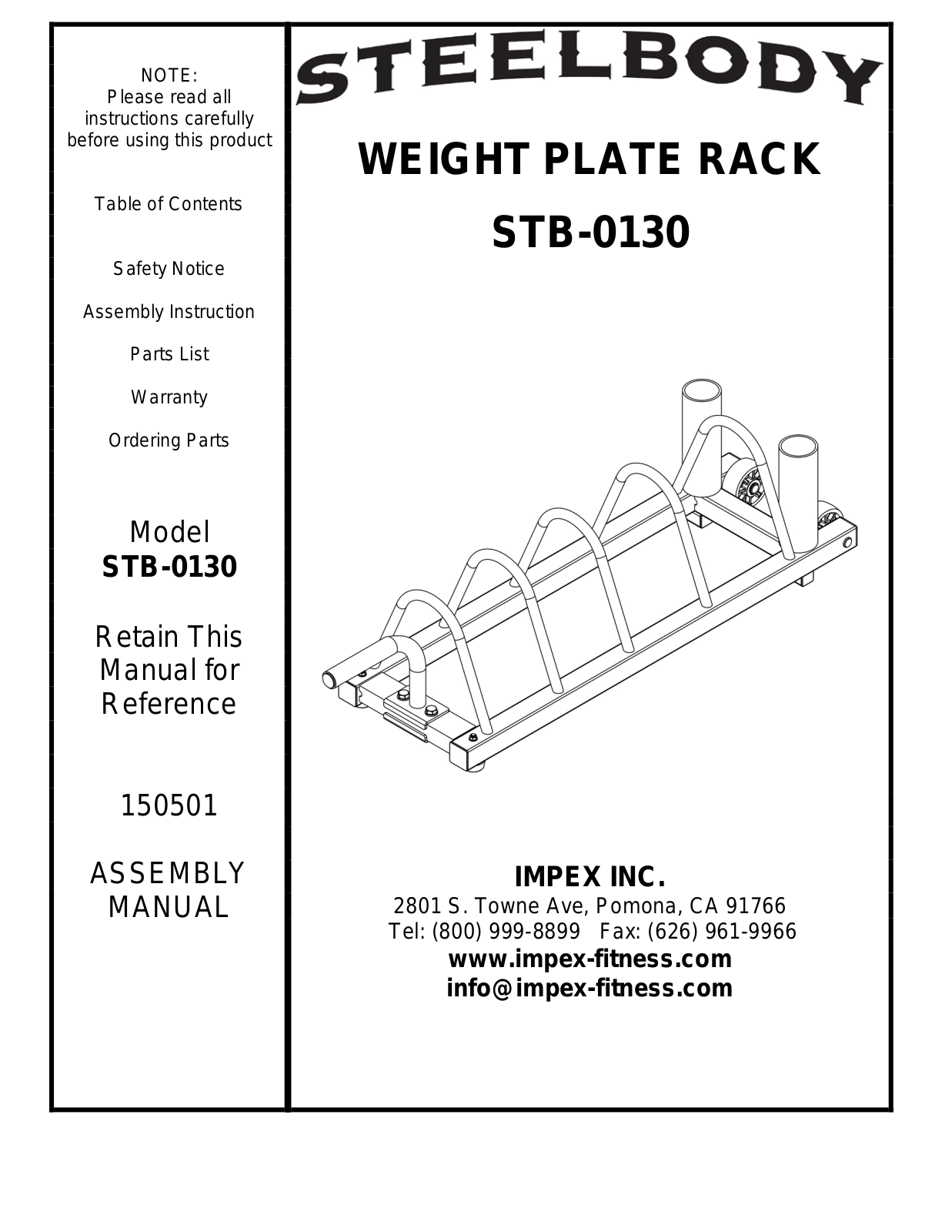 Impex STB-0130 Owner's Manual