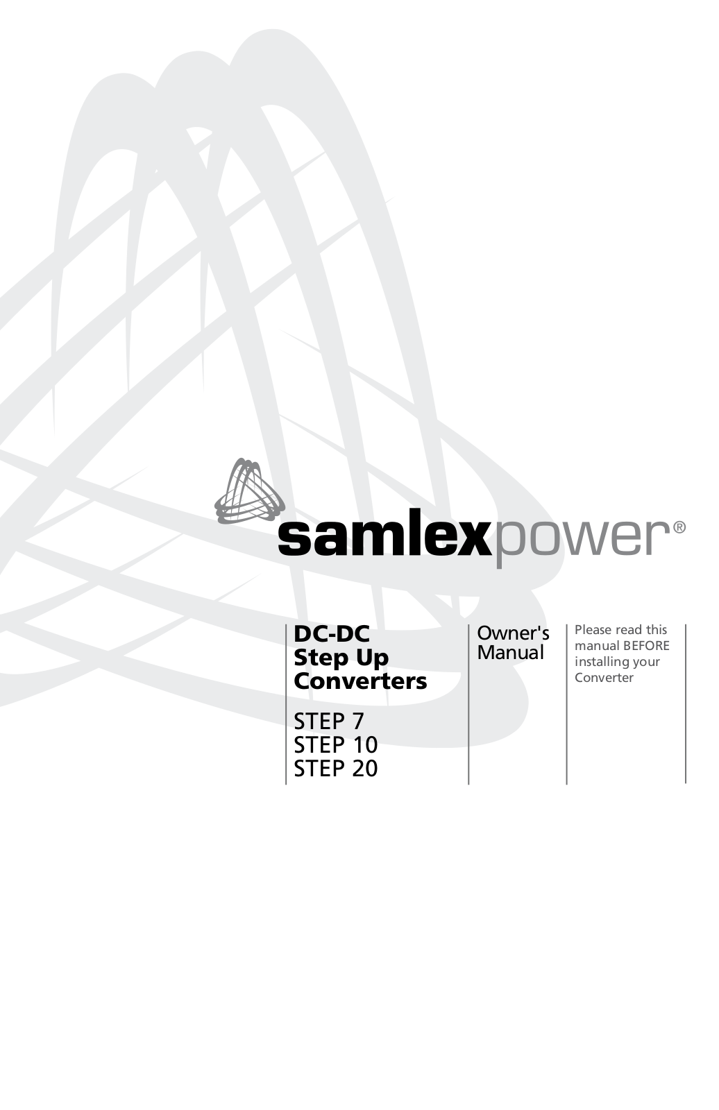 Samlex America Step-20 User Manual