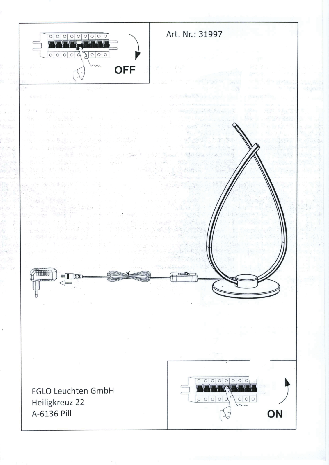 Eglo 31997 operation manual