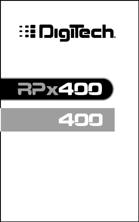 DIGITECH RPX400, VX400 User Manual