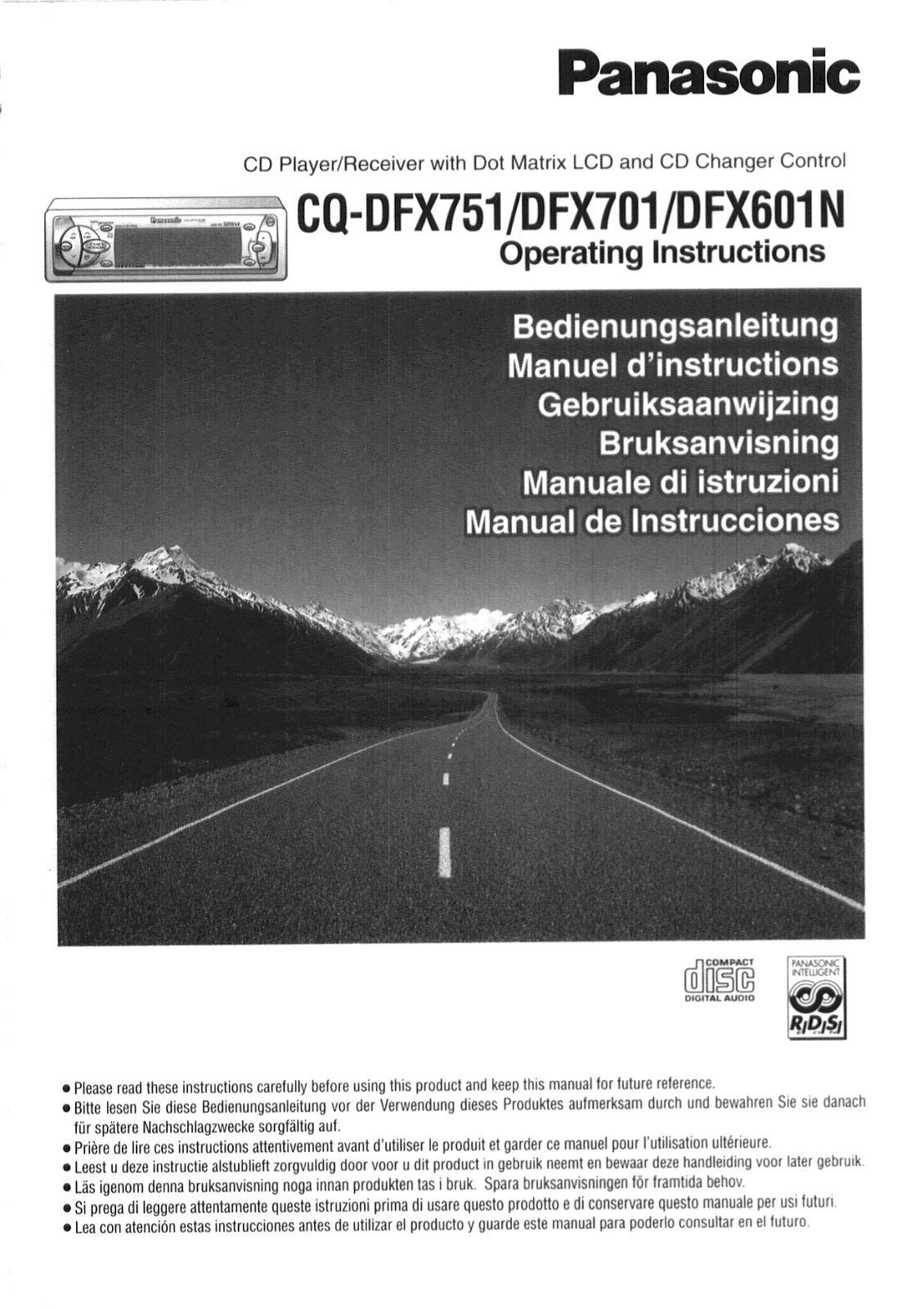 Panasonic CQ-DFX701, CQ-DFX751, CQ-DFX601 User Manual