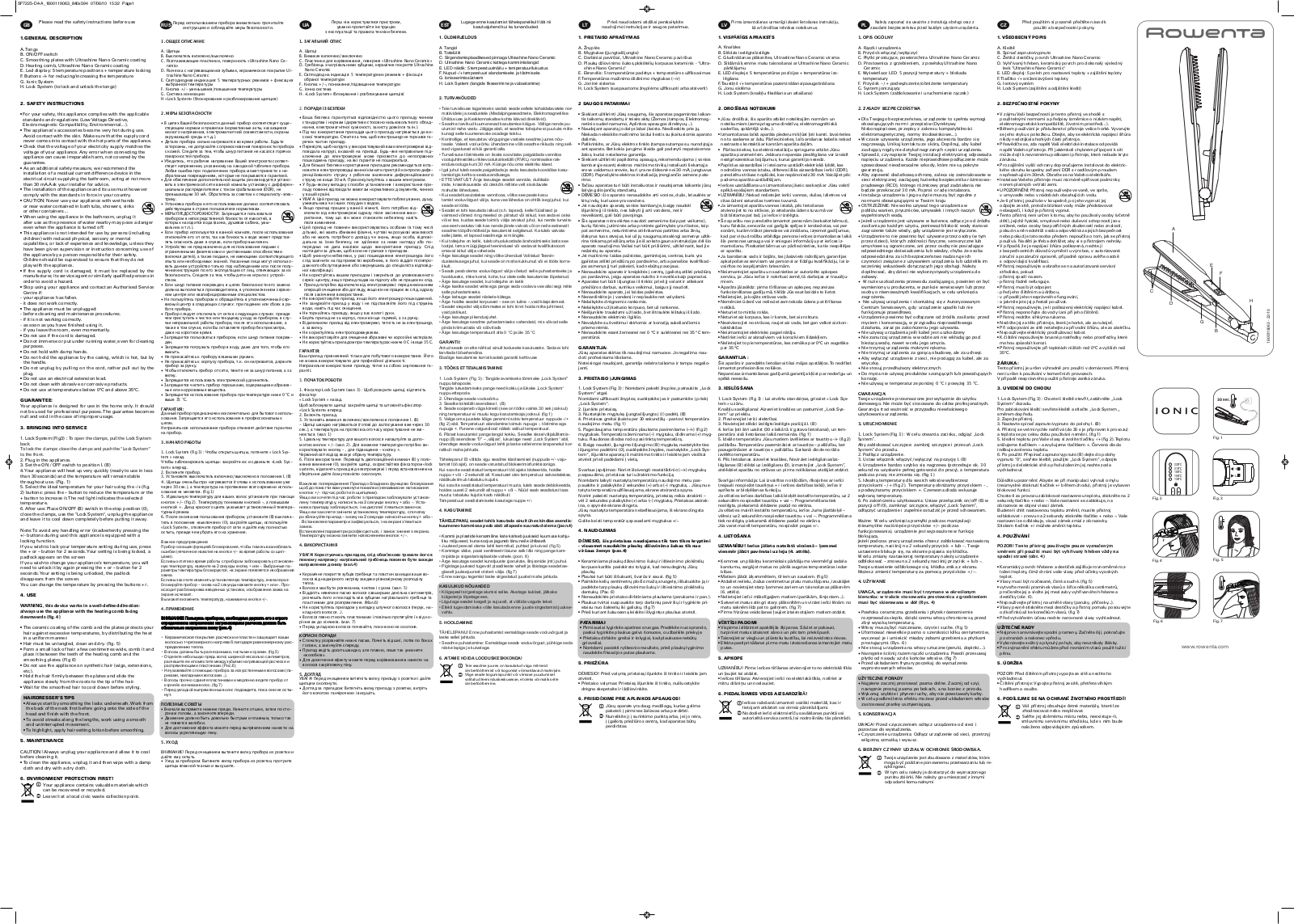 ROWENTA SF7225 User Manual