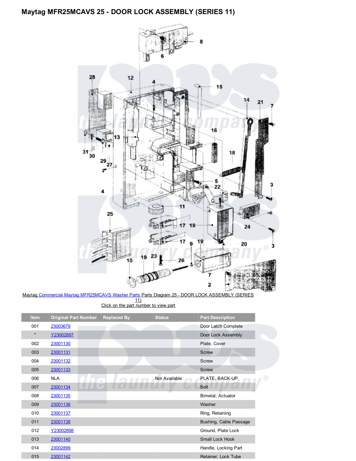 Maytag MFR25MCAVS Parts Diagram